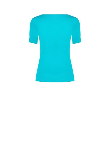 Fitted Viscose Top with Knot and Teardrop-Shaped Cut-Out – Rinascimento