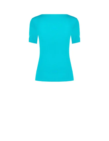 Fitted Viscose Top with Knot and Teardrop-Shaped Cut-Out – Rinascimento