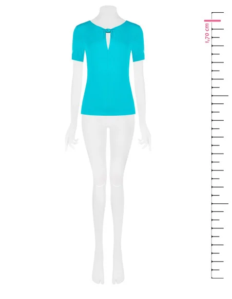 Top Aderente In Viscosa Con Nodo E Cut-Out A Goccia Rinascimento