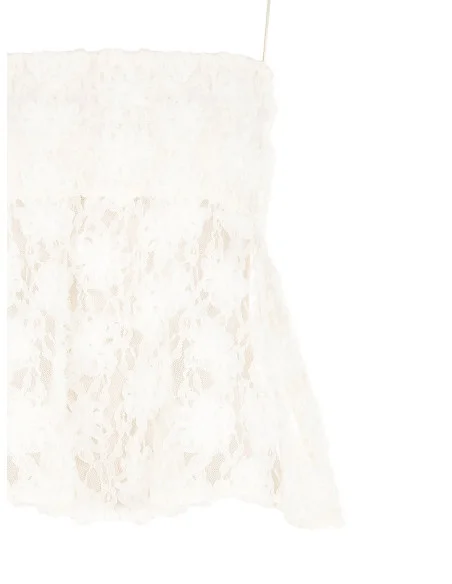 Top Peplo Ricoperto Di Rose In Tulle In Rilievo Rinascimento