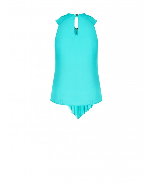 Blouse cintrée en georgette avec volants plissés « Rinascimento »