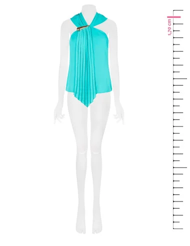 Blusa Sfiancata In Georgette Con Volant Plissè Rinascimento
