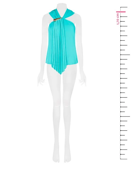 Blusa Sfiancata In Georgette Con Volant Plissè Rinascimento