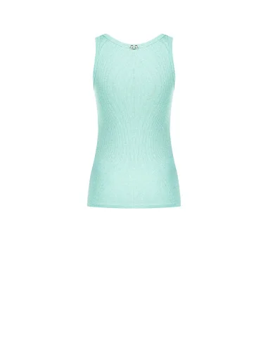 Fitted Ribbed Knit Top with Lurex Yarn – Rinascimento