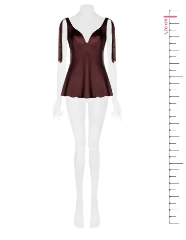 Rinascimento Satin Fitted Top with Bows on the Straps