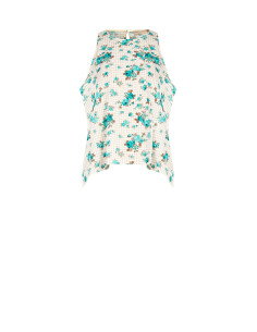 Blusa A Trapezio Ampia A Quadretti E Rose Rinascimento