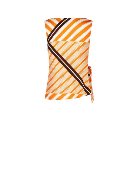 Viscose Fitted Top with a Knot at the Side – Rinascimento