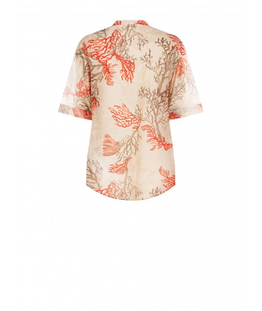 Chemise en lyocell ultralégère sans col « Rinascimento »