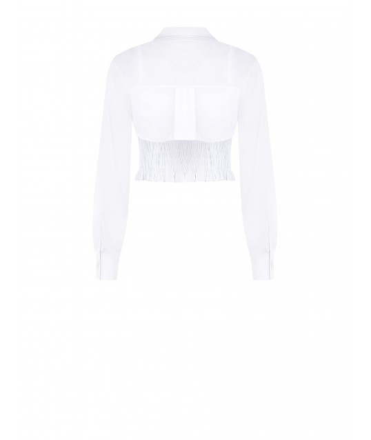 Chemise en coton mélangé, composée de deux pièces amovibles, avec un haut froncé « Rinascimento »