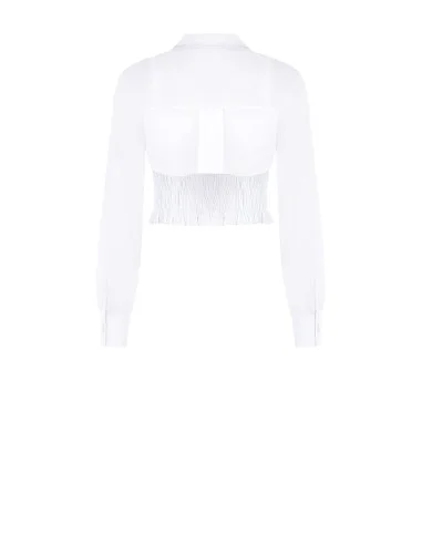 Two-piece detachable shirt in a cotton blend with a gathered top – Rinascimento