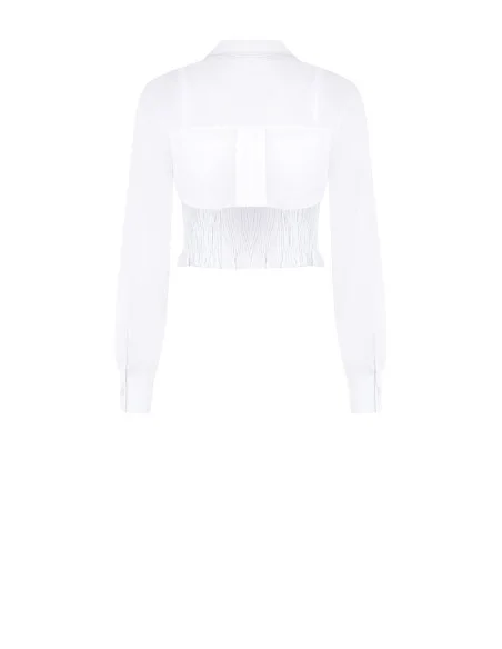 Two-piece detachable shirt in a cotton blend with a gathered top – Rinascimento