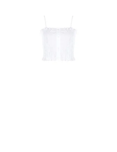 Camicia Due Pezzi Staccabili In Misto Cotone Con Top Arricciato Rinascimento
