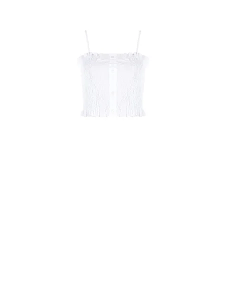 Camicia Due Pezzi Staccabili In Misto Cotone Con Top Arricciato Rinascimento