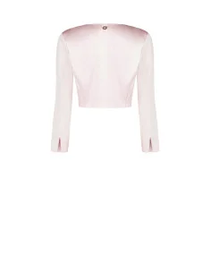 Boléro en satin avec empiècement en tulle plissé sur le devant et bretelles « Rinascimento » 2