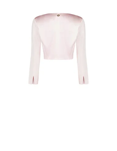 Satin Bolero Shawl with a pleated tulle insert at the front and ‘Rinascimento’ straps