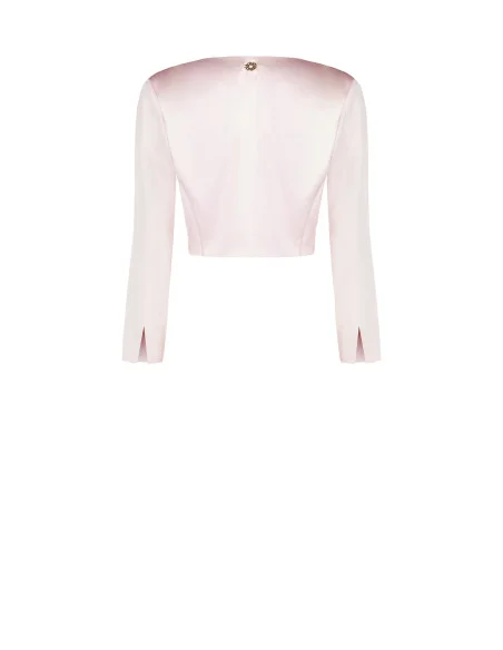 Satin Bolero Shawl with a pleated tulle insert at the front and ‘Rinascimento’ straps