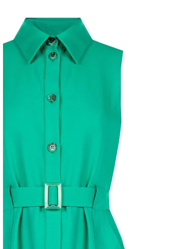 Gilet Lungo In Misto Viscosa Con Tasche E Cintura Coordinata Rinascimento