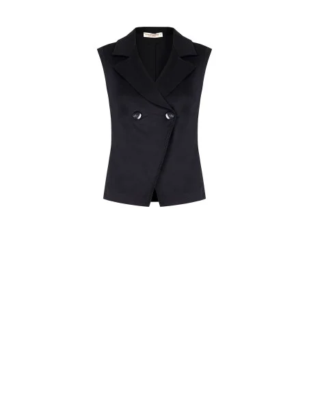 Rinascimento Straight-Cut Waistcoat in a Cotton and Lyocell Blend