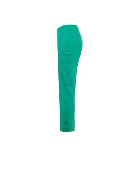 Pantaloni A Sigaretta In Cotone Con Zip Laterale Rinascimento