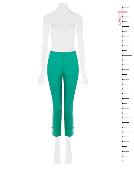 Pantaloni A Sigaretta In Cotone Con Zip Laterale Rinascimento