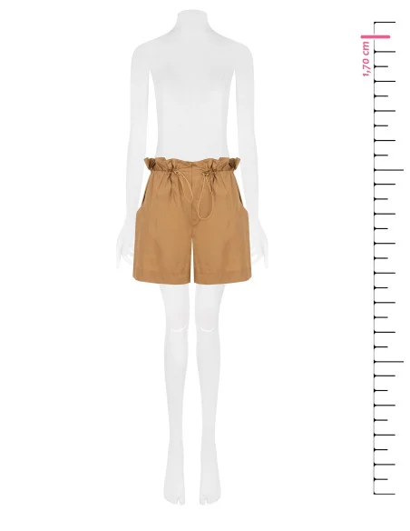Rinascimento Cotton Shorts with Drawstring Waist and Pockets