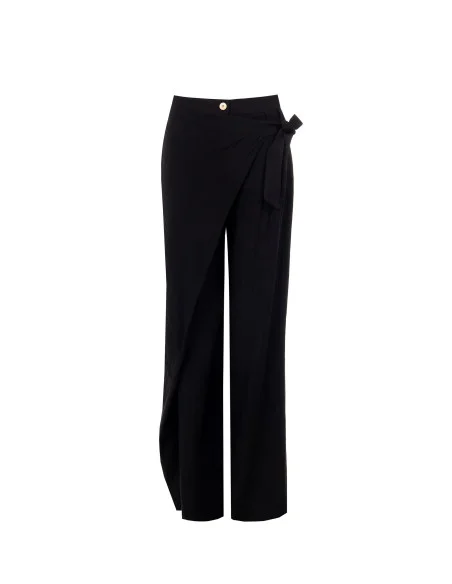 Pantalon paréo en viscose légèrement froissée « Rinascimento »