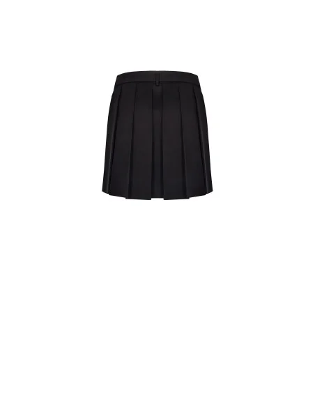 Pleated mini skirt in a lyocell and cotton blend with a matching belt by Rinascimento