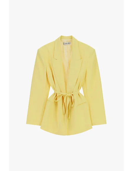 Blazer coupe classique avec ceinture nouée et poches Please