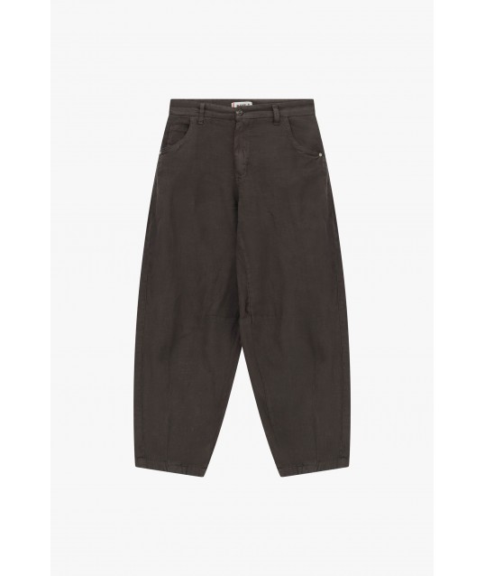 High-waisted cropped palazzo trousers