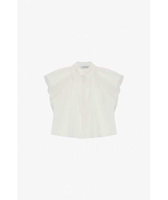Camicia Cropped Maniche Ampie E Bottoni Please