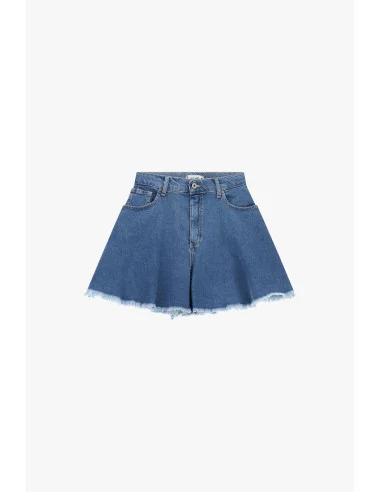 Shorts évasés effet jupe avec ourlet effiloché Please
