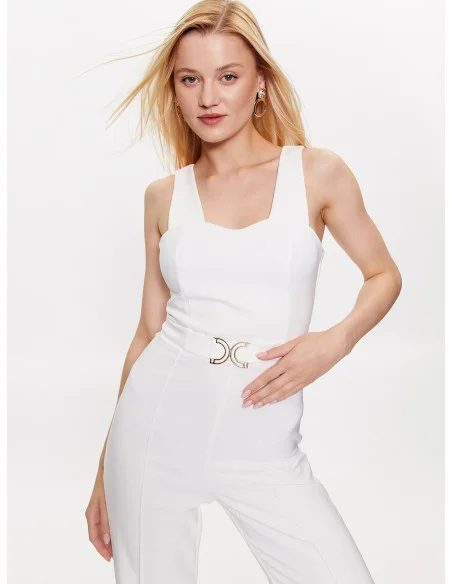 Flare Jumpsuit With Jewelled Waistband Rinascimento
