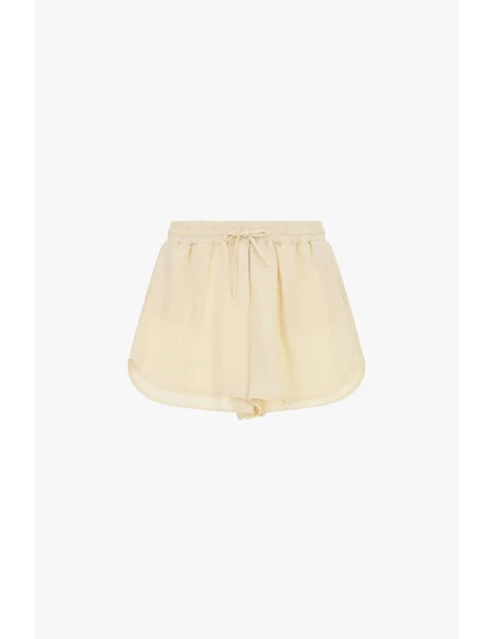 Short coupe classique à bord arrondi et taille élastiquée Dixie