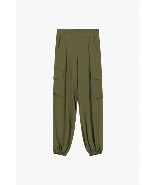 Trousers Con Tasche Cargo E Fondo Elastico Dixie