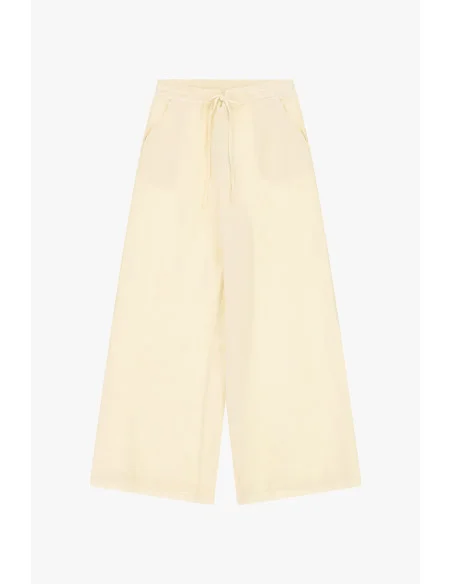 Pantalon palazzo à taille élastiquée et cordon de serrage Dixie