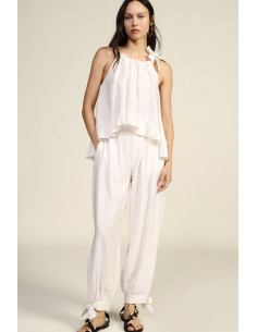 Pantalon Palace avec ourlet noué et pinces Dixie - Vestiti Firmati ...