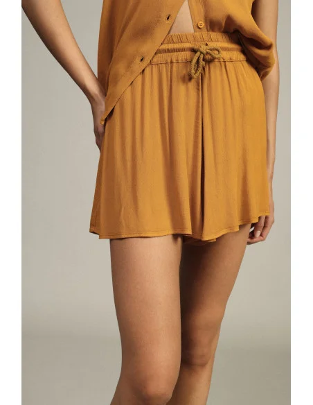 Jupe-short courte à taille élastiquée avec cordon de serrage Dixie