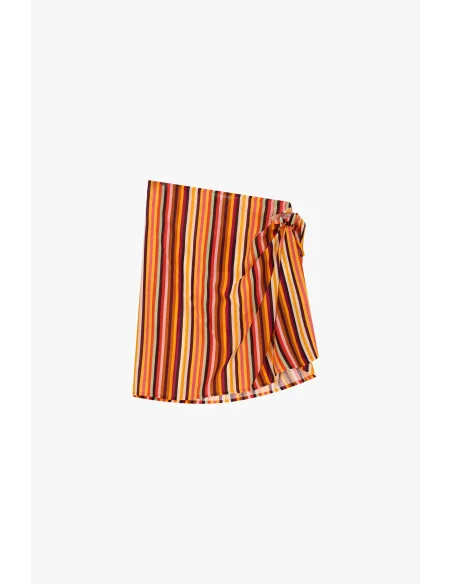Jupe courte portefeuille à motif rayé Dixie