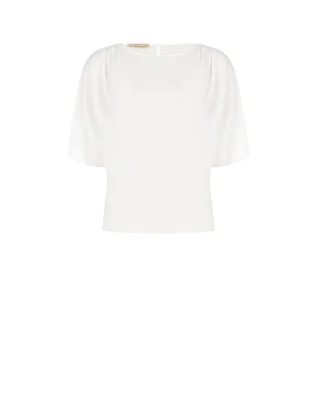 Blouse ample et fluide en georgette à manches chauve-souris « Rinascimento »
