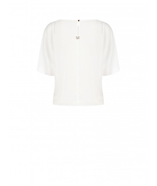 Loose-fitting, flowing georgette blouse with batwing sleeves by Rinascimento