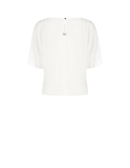Loose-fitting, flowing georgette blouse with batwing sleeves by Rinascimento