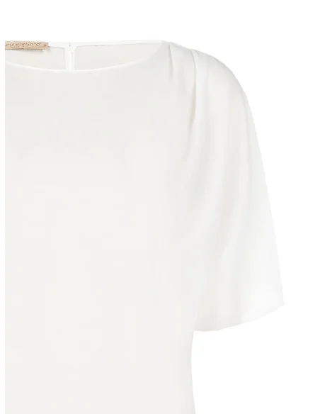 Loose-fitting, flowing georgette blouse with batwing sleeves by Rinascimento