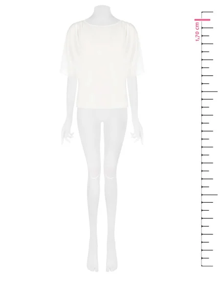 Loose-fitting, flowing georgette blouse with batwing sleeves by Rinascimento