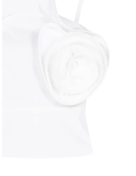 Cotton Bustier Top With Structured Maxi Rose Rinascimento