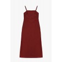Dixie Midi Dress with Thin Straps and a Straight Silhouette