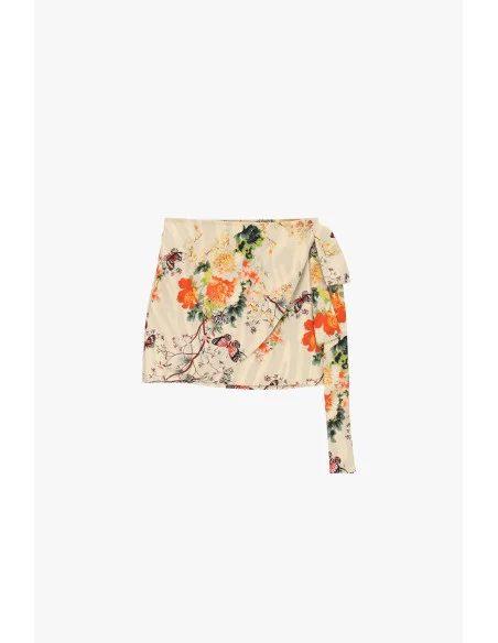 Jupe courte plissée à motif floral « Dixie »