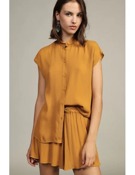 Camicia Senza Maniche Con Nodo Frontale Dixie