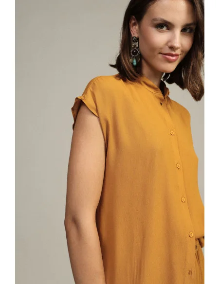 Camicia Senza Maniche Con Nodo Frontale Dixie