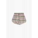 Shorts A Quadri Con Coulisse E Bordo Ricamato Dixie