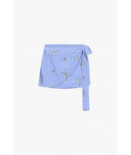 Jupe courte portefeuille à imprimé floral Dixie
